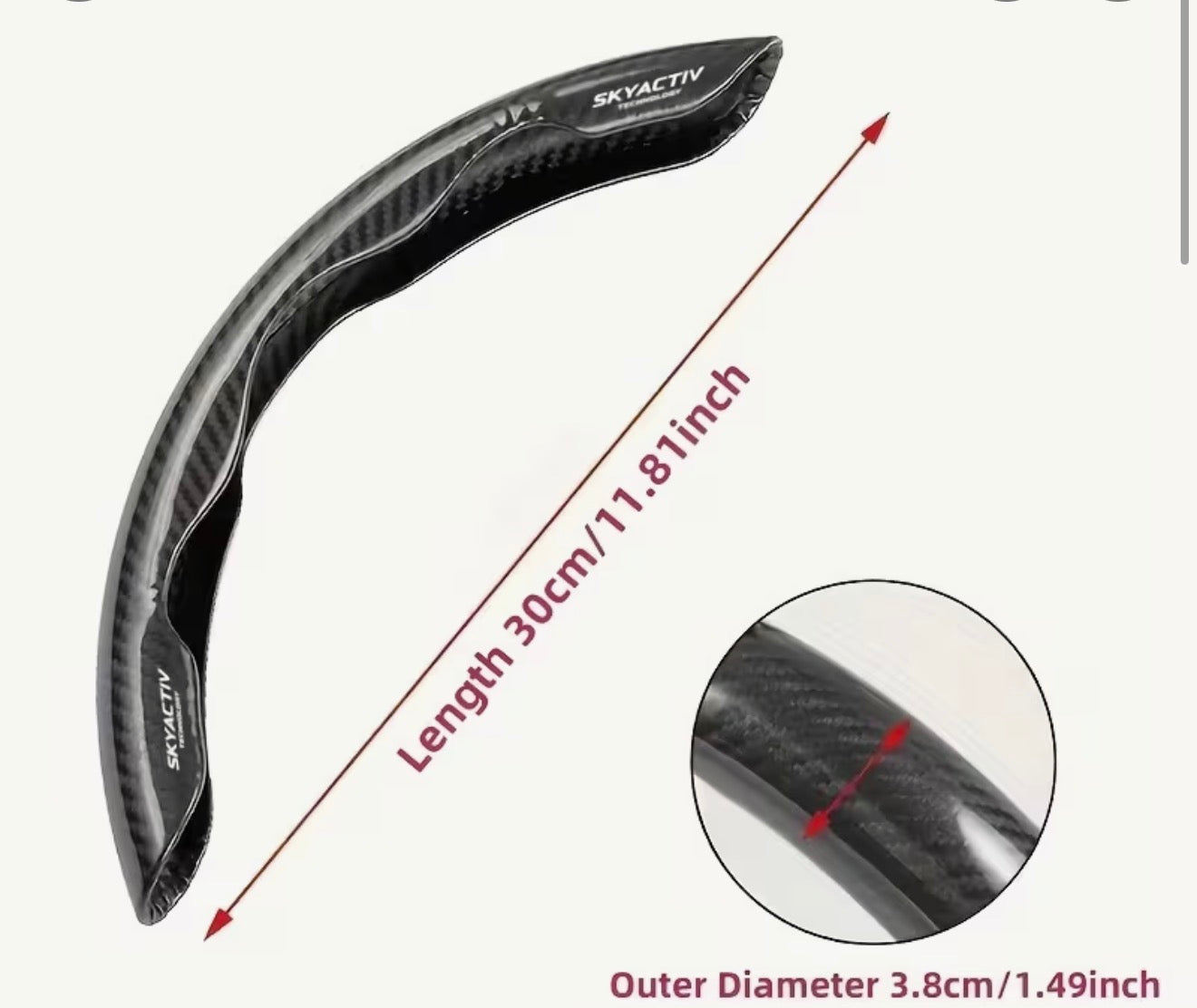 Ultimate Forged Carbon Fiber Steering Wheel Trim – Paired Set