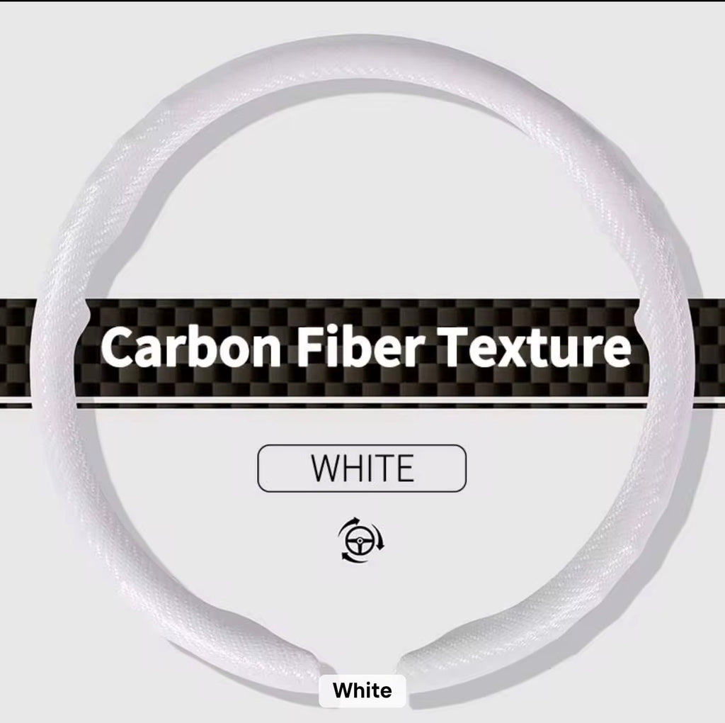Premium Carbon Fiber Texture Steering Wheel cove