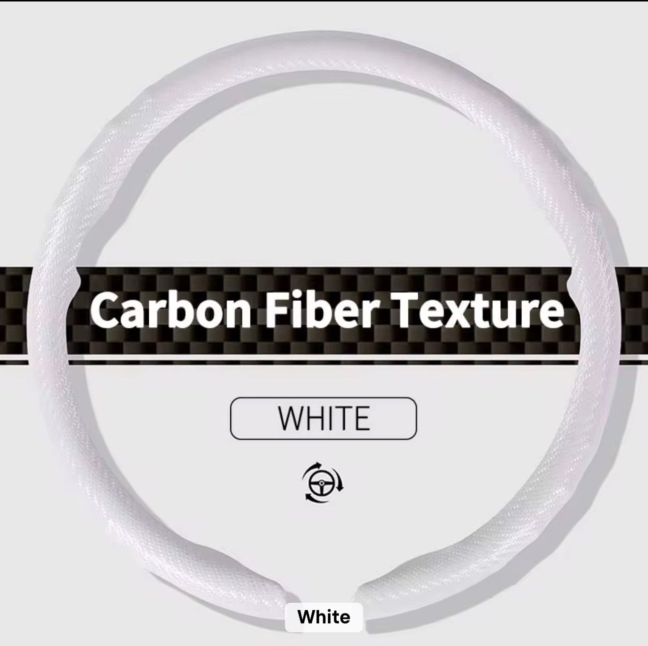 Premium Carbon Fiber Texture Steering Wheel cove