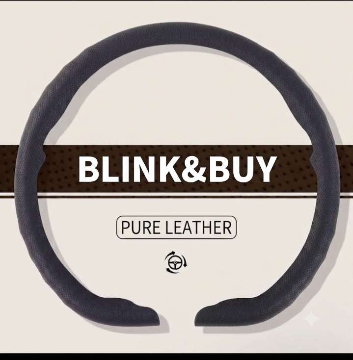 Premium D-Shape Pure Leather Steering Wheel Cover – R Style | Mercedes, Changan Eado & D-Shaped Steering Wheels | Now Available in Riyadh