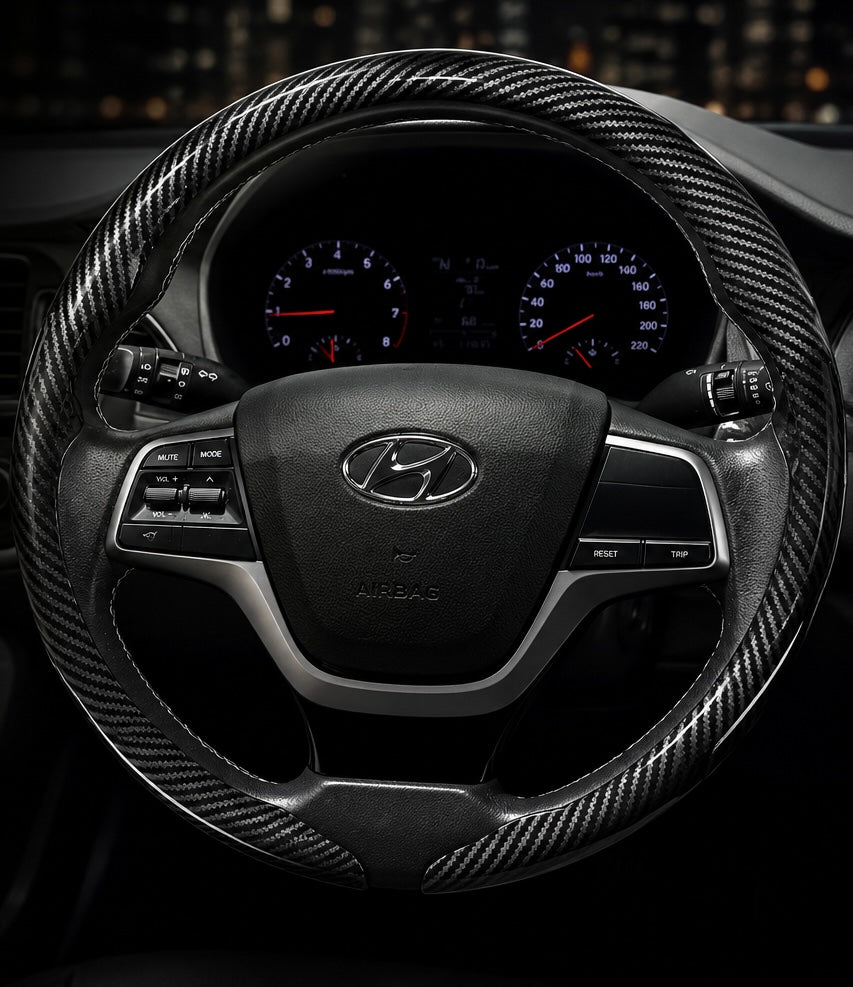 Laser Carbon Fiber Steering Wheel Cover