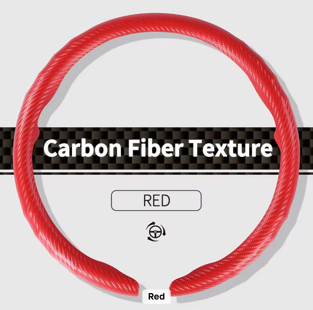 Premium Carbon Fiber Texture Steering Wheel cove