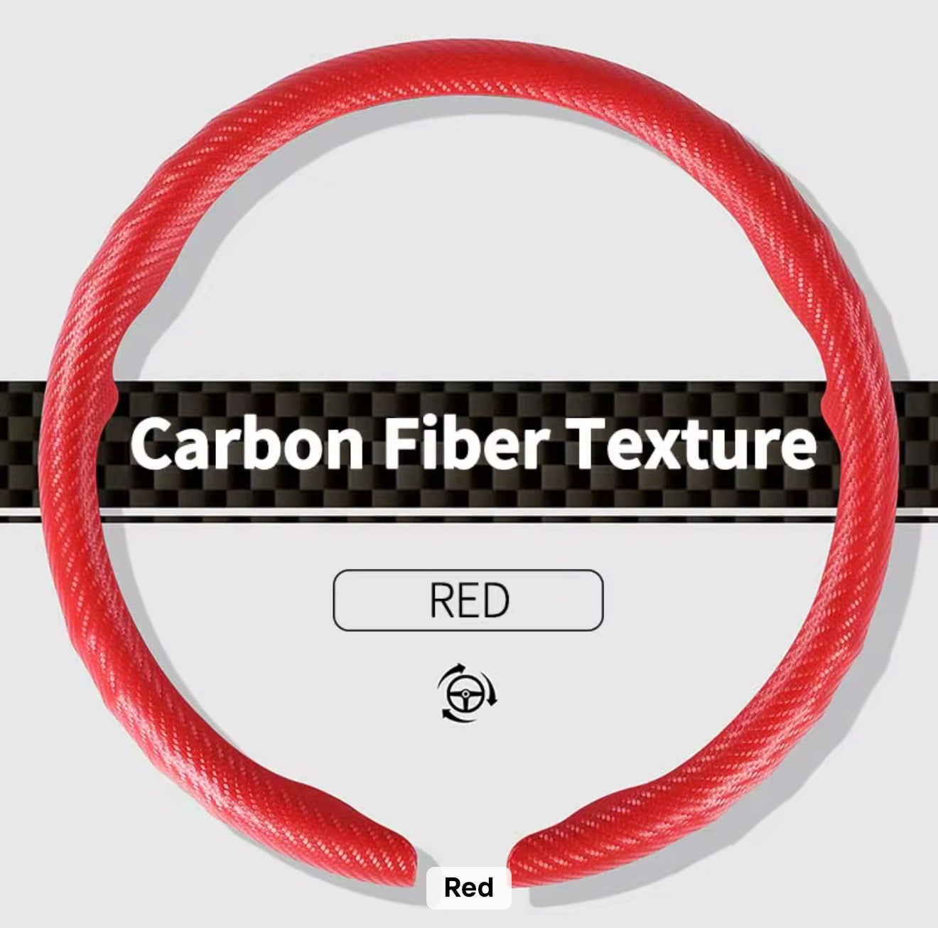 Premium Carbon Fiber Texture Steering Wheel cove