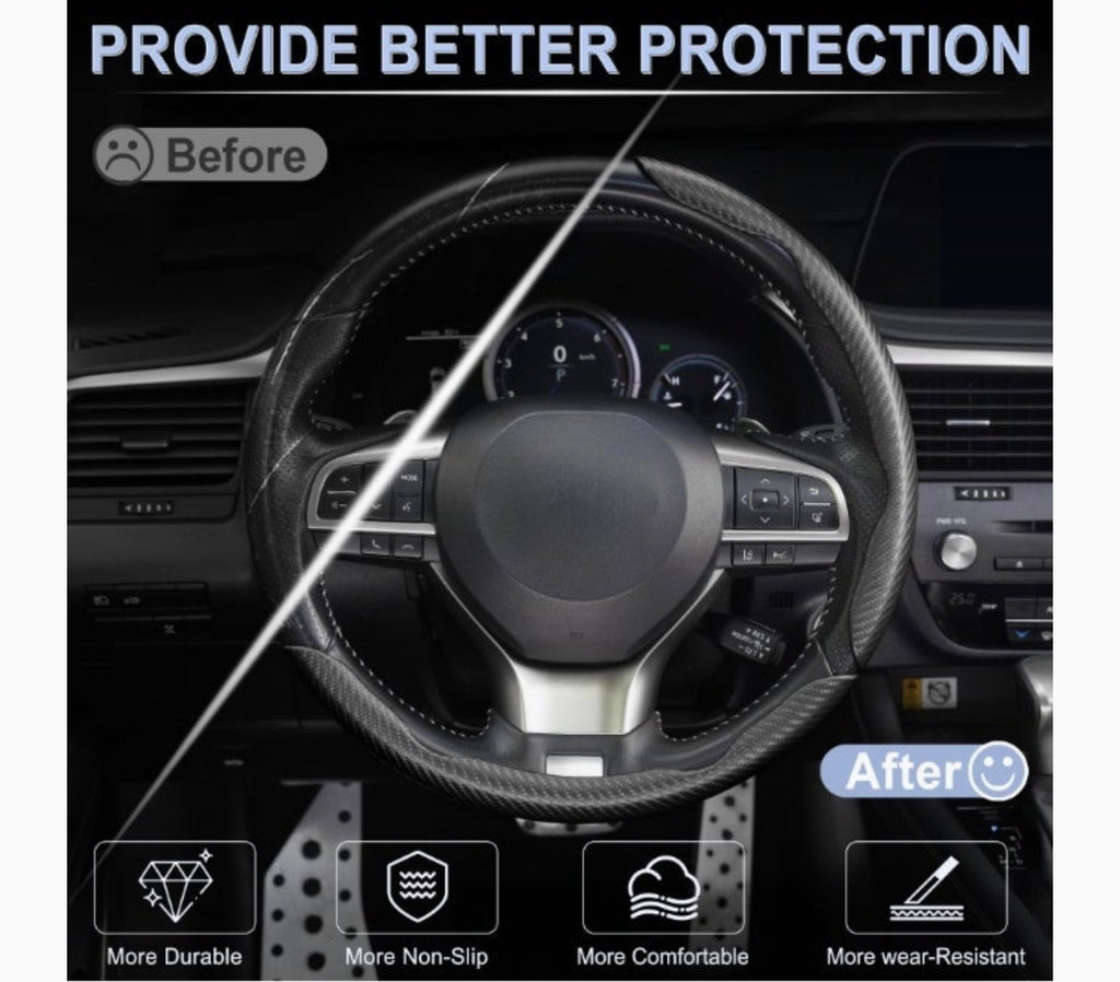 Ultimate Forged Carbon Fiber Steering Wheel Trim – Paired Set