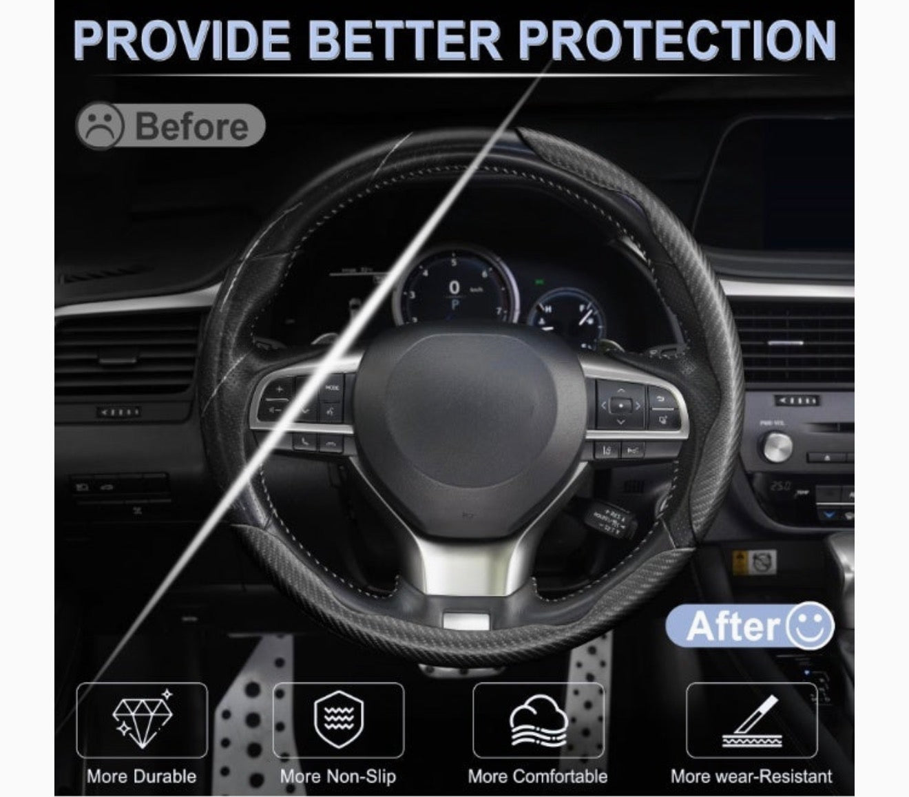 Ultimate Forged Carbon Fiber Steering Wheel Trim – Paired Set