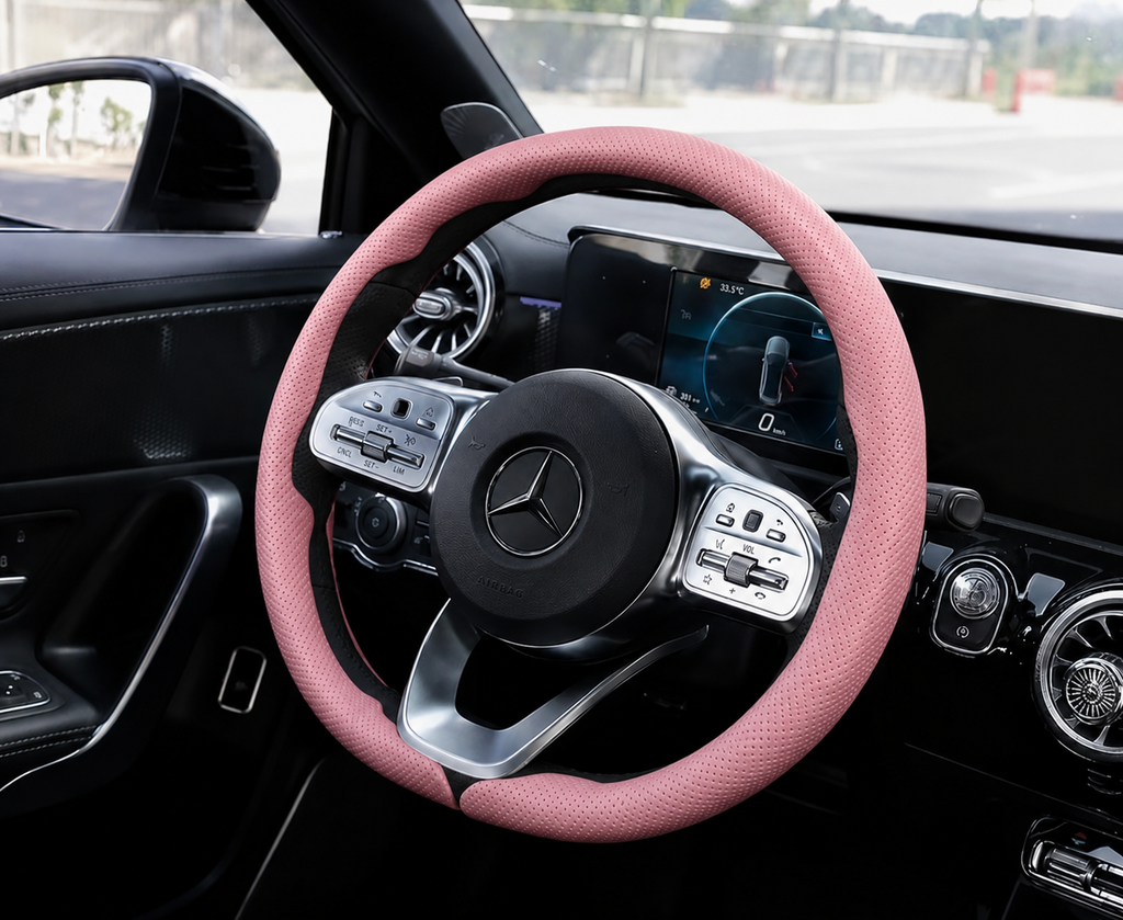 D-Shape Nappa Leather Steering Wheel Cover
