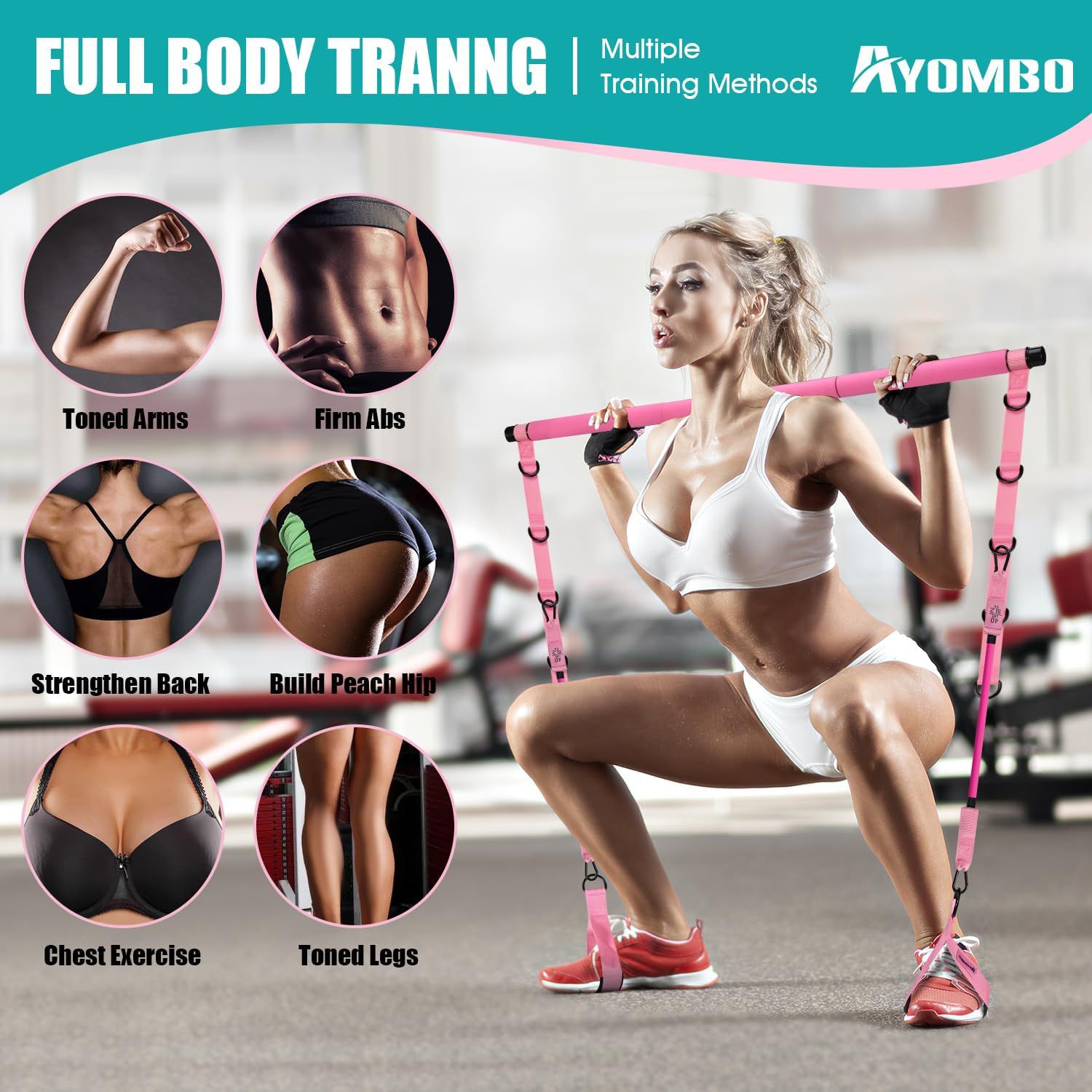 Portable Pilates Fitness Bar